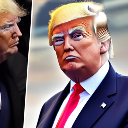 Image similar to donald trump after his rumoured plastic surgery