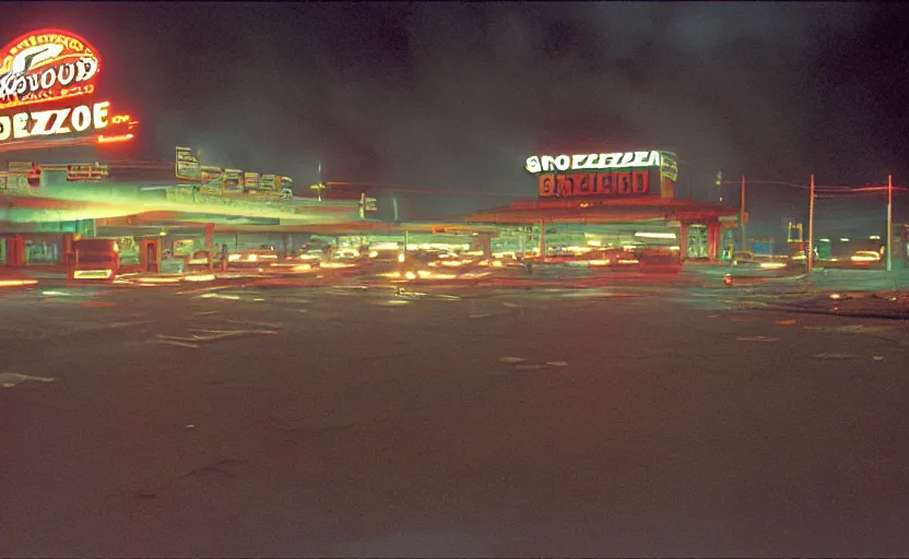 Image similar to breezewood, in 1 9 9 5, y 2 k cybercore, low - light photography, still from a ridley scott movie