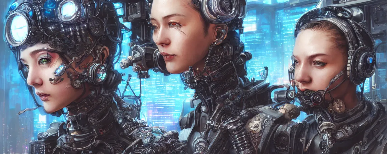 Prompt: portrait of a cyberpunk steampunk dieselpunk sci-fi cyborg, third person, D&D, sci-fi fantasy, intricate, hologram colors , highly detailed, art by Range Murata, highly detailed, isometric 3d, octane render, bright colors, digital painting, trending on artstation, sharp focus, illustration style of Stanley Artgerm,