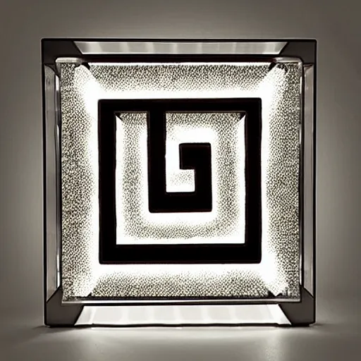 Prompt: square electric light effect