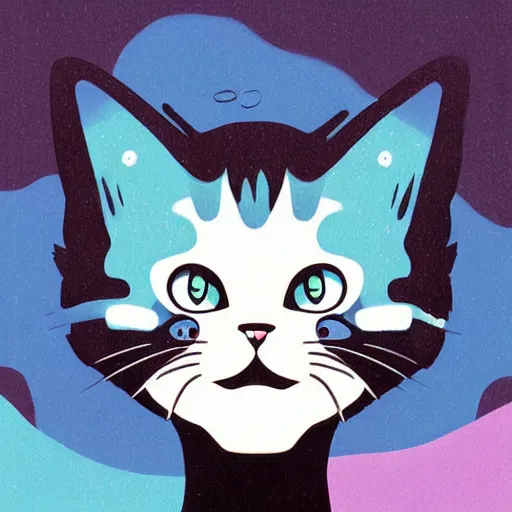 Image similar to delirium anime cat face portrait by petros afshar, tom whalen, laurie greasley, by greg rutkowski