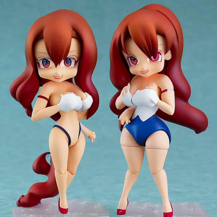 Prompt: jessica rabbit, an anime nendoroid of jessica rabbit, figurine, detailed product photo