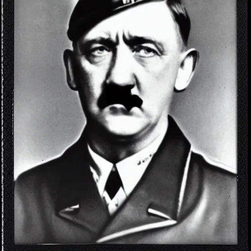 Image similar to polaroid of adolf hitler surprised