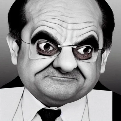 Image similar to Mr. Bean morphed as Danny DeVito