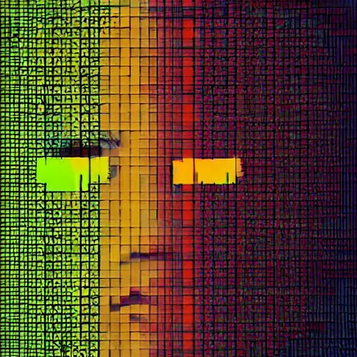 Prompt: man made of tv static glitch, error