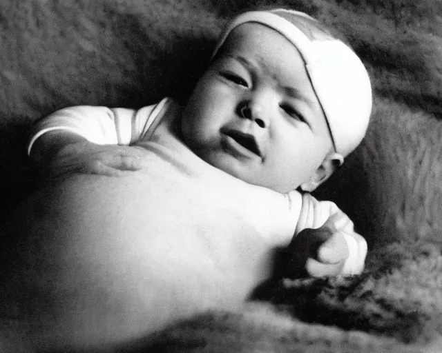 Prompt: ultrasound image of baby bernie sanders at 8 months