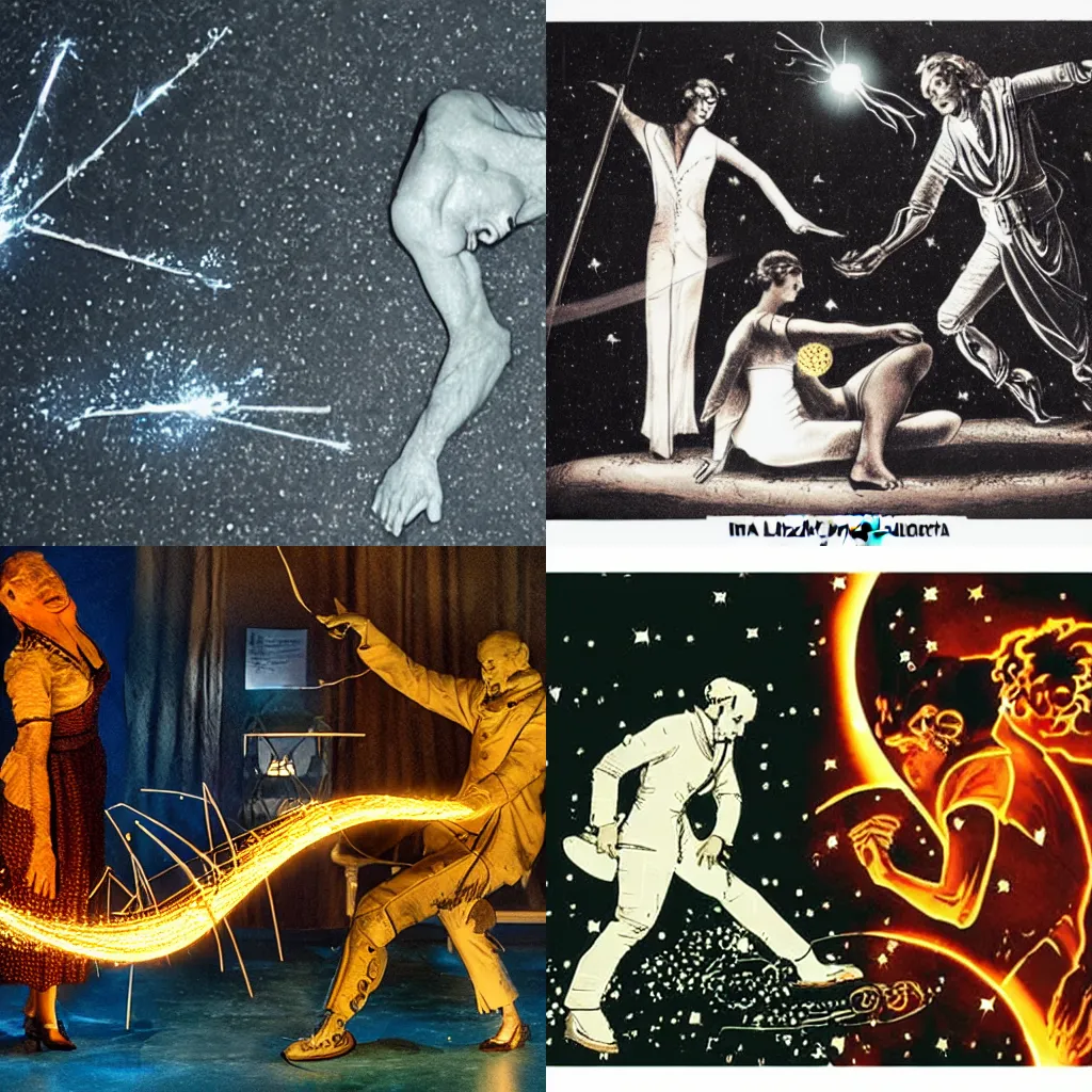 Prompt: sparks will fly beneath the lunar light lazarus at frankenstein's