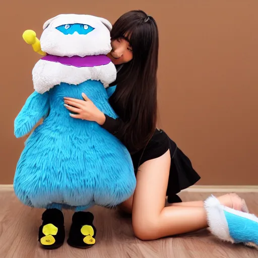 Image similar to cute fumo plush monster tamer girl