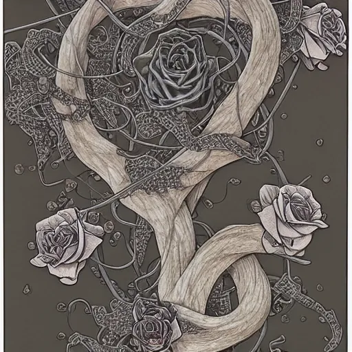 Prompt: a ultra detailed matte of a wizard staff, roses, crystals, vines, by Takato Yamamoto, trending on ArtStation,