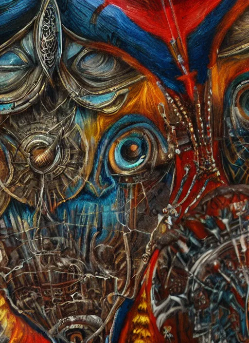 Image similar to a painting of shamanic drums , close up, matte painting, highly detailed, fantasy art