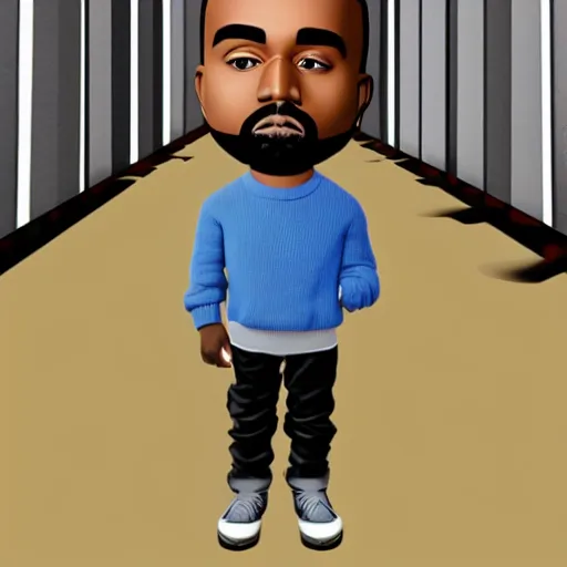 Image similar to Kanye West as a Mii