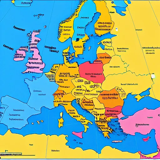 Image similar to europe map with names