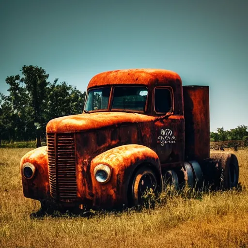 Prompt: (((((((Rusty))))))) truck, open field, 8k, photography