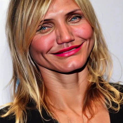 Prompt: cameron diaz portrait, maincraft,