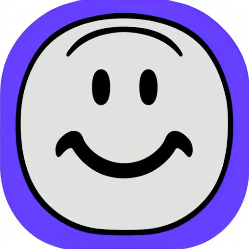 Prompt: grey smiley icon, white background, 2 d, high detailed