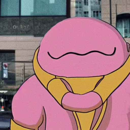 Image similar to majin buu in google street view