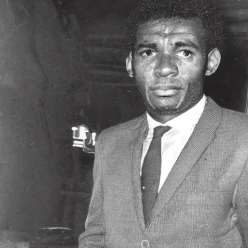 Prompt: Pascal Habibou Tembely, the man who assasinated Adriaan Joubert, 1967