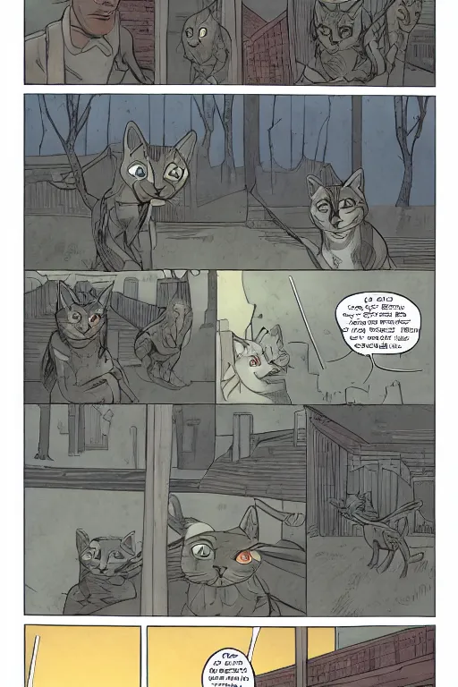 Image similar to a graphic novel comic about warrior cats