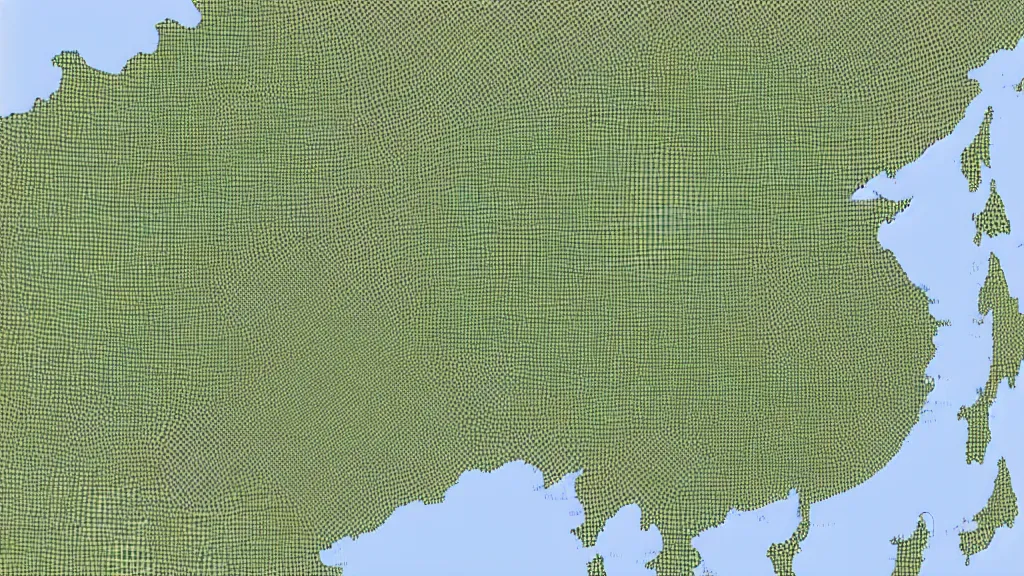 Prompt: halftone map of china