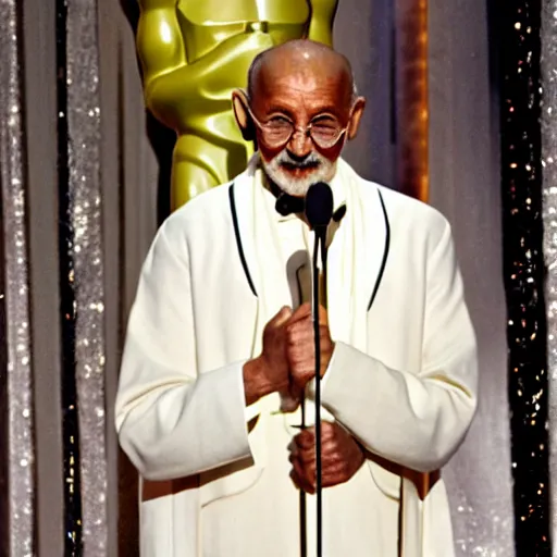 Prompt: ghandi at the oscars
