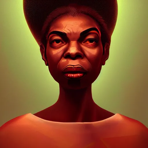 Prompt: Highly detailed portrait of a cyborg nina simone singing in a speakeasy unreal engine, fantasy art by lois van baarle, global illumination, detailed and intricate environment