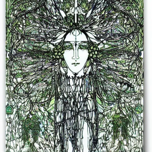 Image similar to the green man by harry clarke