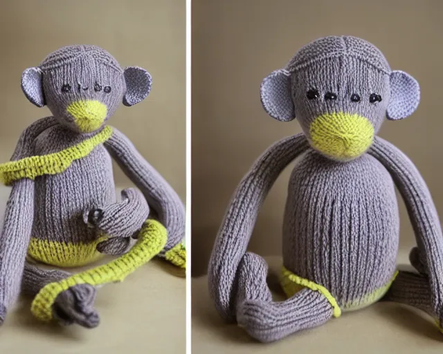 Prompt: knit monkey, mari - liis lille