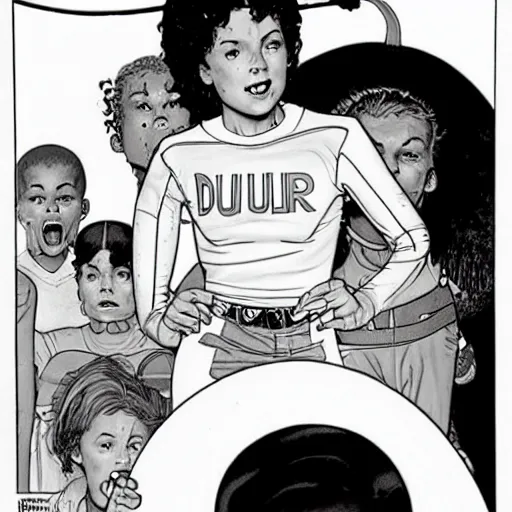 Prompt: Dupli-Kate from Invincible by Norman Rockwell.