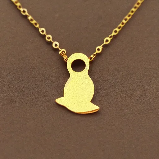 Image similar to gold necklace on a duck