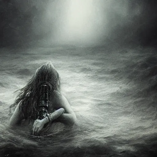 Prompt: loud bass plays as you're being drowned by an invisible force of spitefulness trending on artstation 4 k digital art oil painting cgsociety contest winner award winning intricate detailed 4 k photography gloomy atmosphere deepened darkness underwater!!