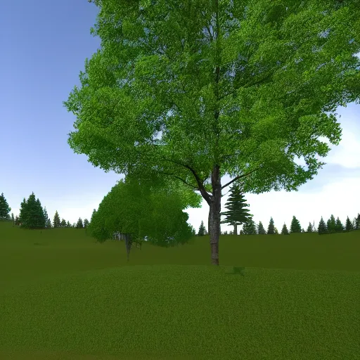 Prompt: green hill with trees, day, no shadows, 8k, realistic