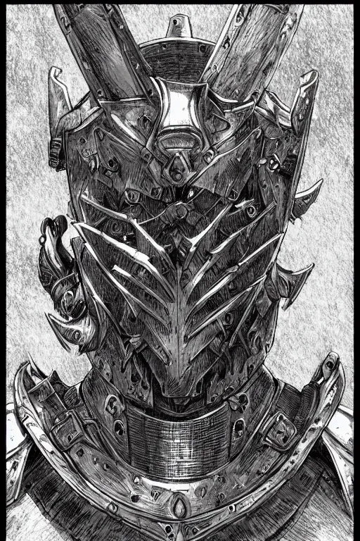 Image similar to armoured warrior, symmetrical, highly detailed, digital art, rose thorn themed armour, sharp focus, trending on art station, kentaro miura manga art style