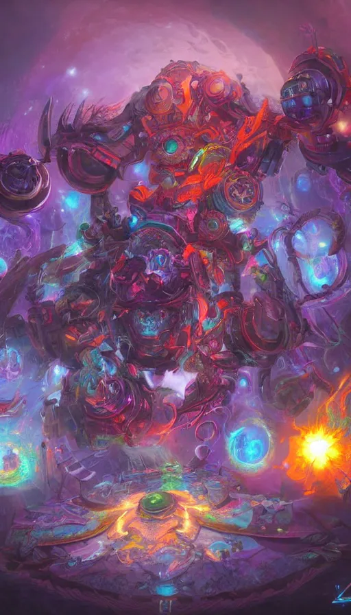 Image similar to psytrance artwork, by blizzard concept artists