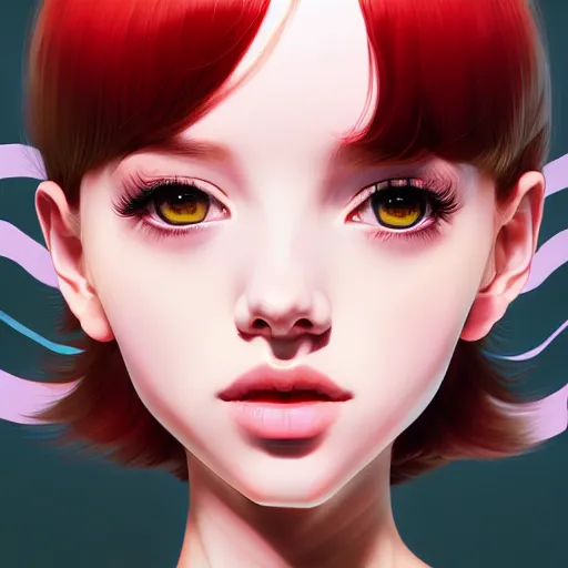 Image similar to a beautiful young british broadcast channel star. optical illusion art by ilya kuvshinov lois van baarle ross tran range murata artgerm katsuhiro otomo norman rockwell. highly detailed intricately sharp focus mystically trending deviantart, pinterest, vogue italia, unreal engine 5, 4 k uhd image