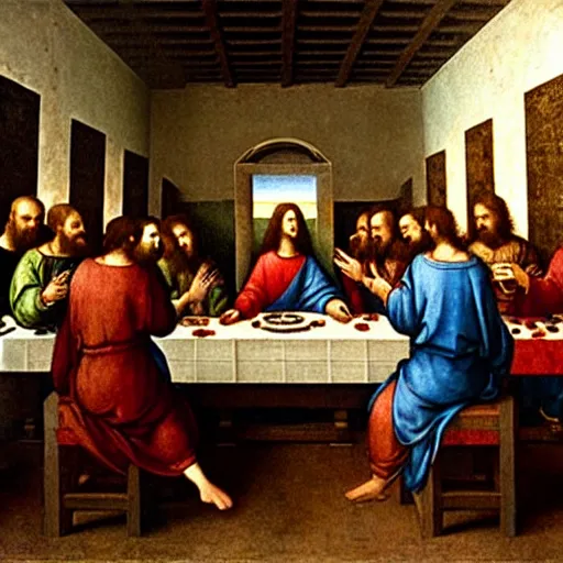 Prompt: the last supper by leonardo da vinci