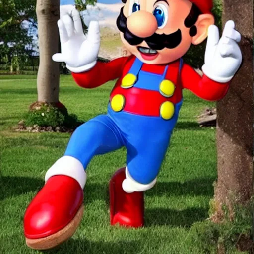 Image similar to knock-off dalle 2 mario