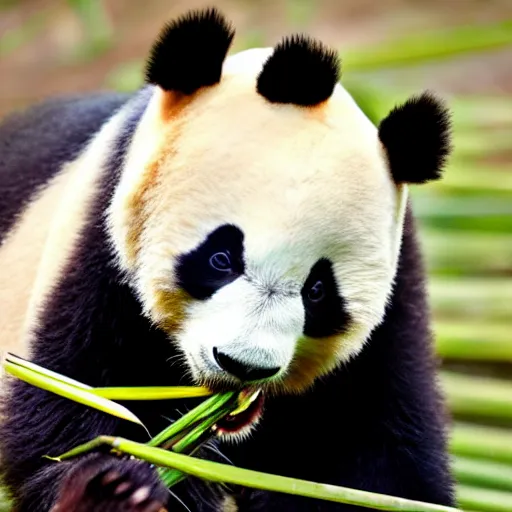 Prompt: a panda eating a sugar cane, photography, award winning, national geographic channel, discovery channel, 8 k