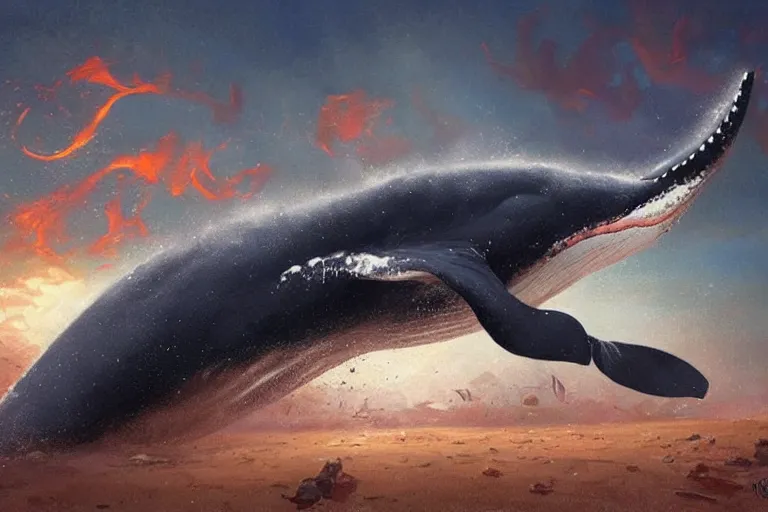 Prompt: a whale who loves patrick mahomes by greg rutkowski, rossdraws, gil elvgren, enoch bolles, anime, very coherent