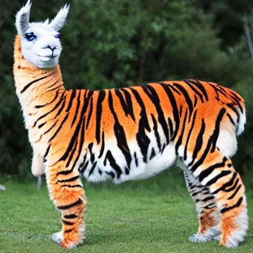 Image similar to a llama tiger