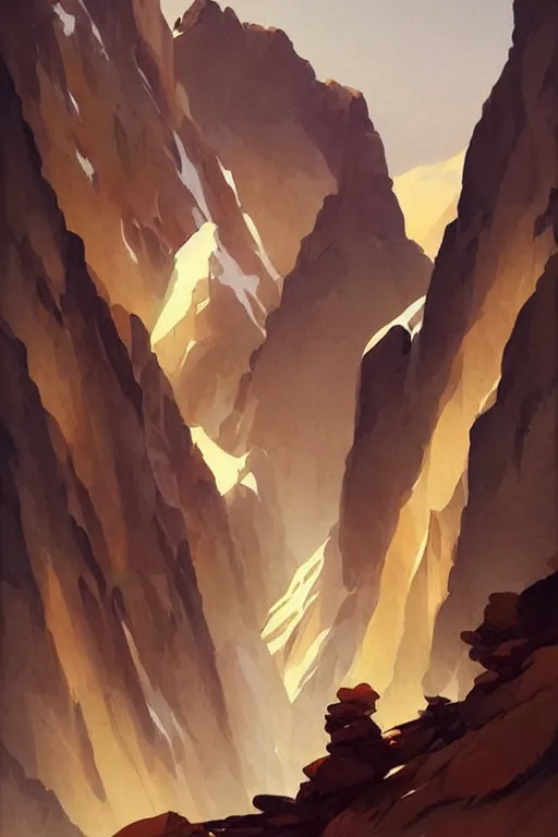 Image similar to mountain, taoism, painting by greg rutkowski, j. c. leyendecker, artgerm