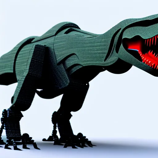 Prompt: a robotic t - rex, 3 d, 4 k