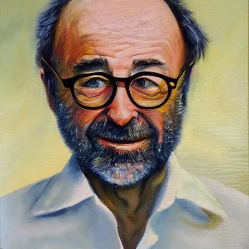 Image similar to oil painting of Lucio Dalla