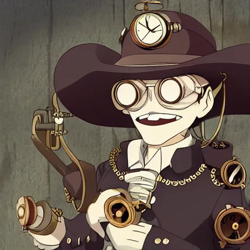 Image similar to a rat with steampunk googles, by Wit Studio