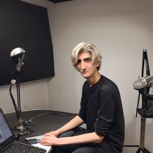 Image similar to handsome xqc, studio shot