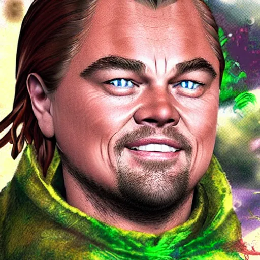 Prompt: Leonardo DiCaprio in Shrek in the style of DreamWorks