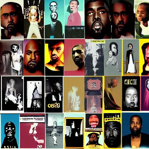 Prompt: kanye west album covers