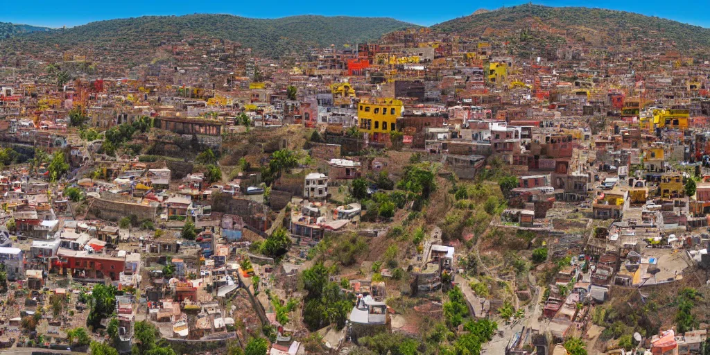 Image similar to seamless equirectangular projection of a 3 6 0 view of guanajuato
