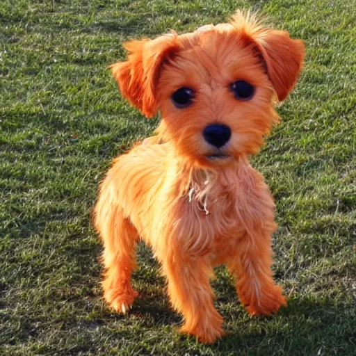 Prompt: ginger small terrier dog made of peanuts