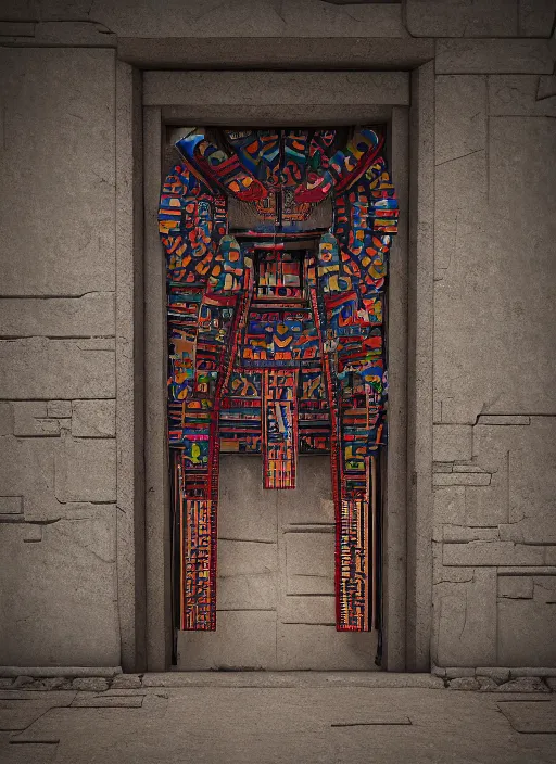 Image similar to Shipibo doorway to eternity, unreal 5, DAZ, hyperrealistic, octane render, cosplay, RPG portrait, dynamic lighting