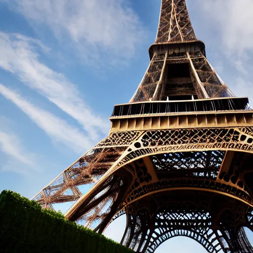 Prompt: high-resolution photograph of a giant cat riding the eiffel tower